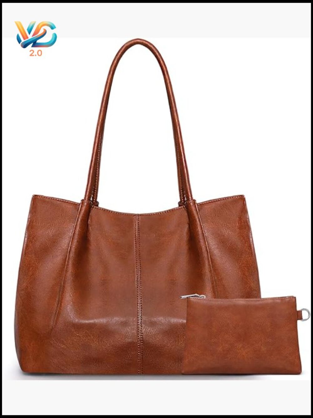 Large Work Tote Vegan Leather 16L Women's Handbag Shoulder Travel Bag